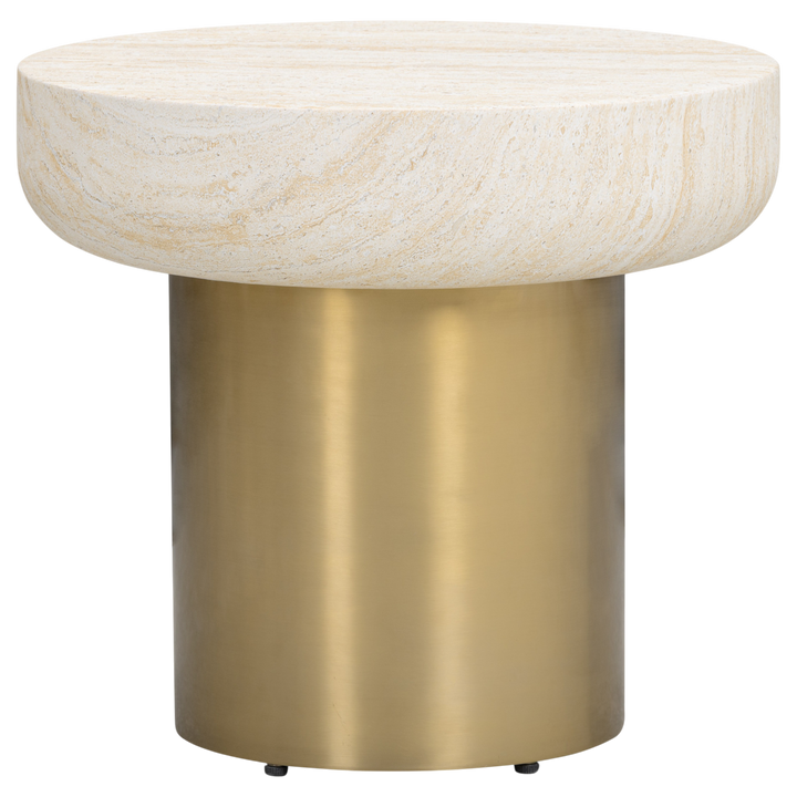 Stylish Ferrara side table with a sleek surface and modern design, perfect for living room or bedroom decor.