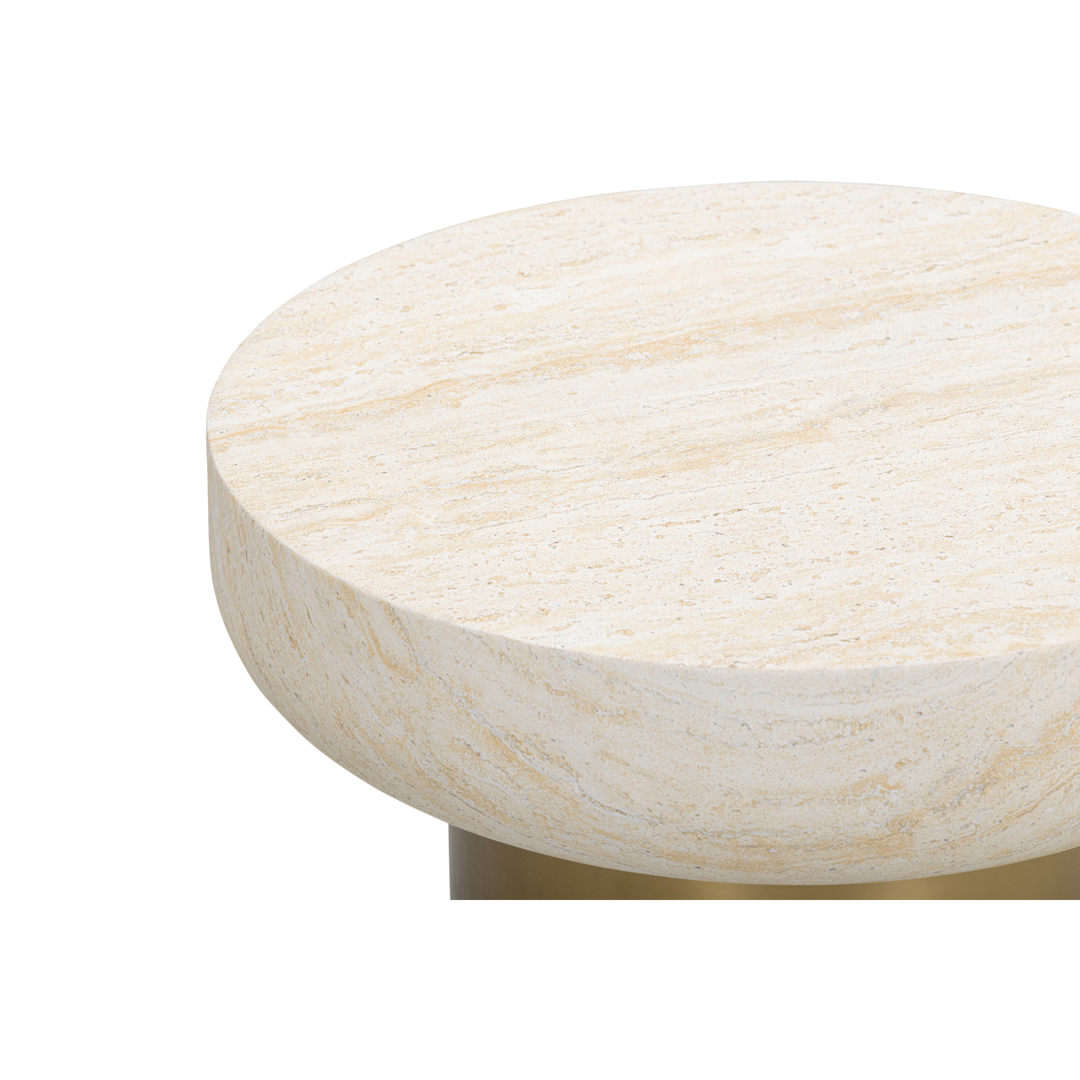 Modern Ferrara side table with a sleek design, featuring a smooth surface and sturdy legs, ideal for living room or bedroom decor.