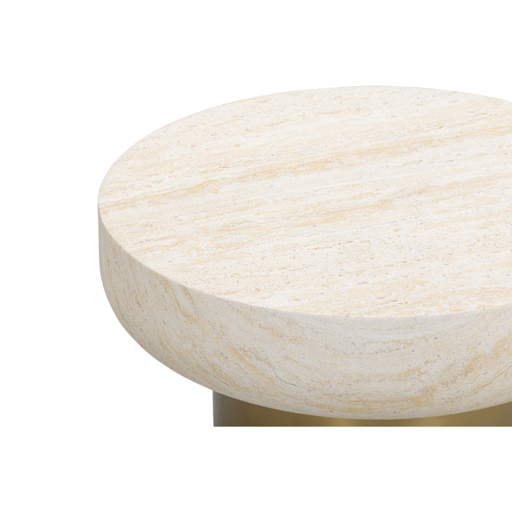 Modern Ferrara side table with a sleek design, featuring a smooth surface and sturdy legs, ideal for living room or bedroom decor.
