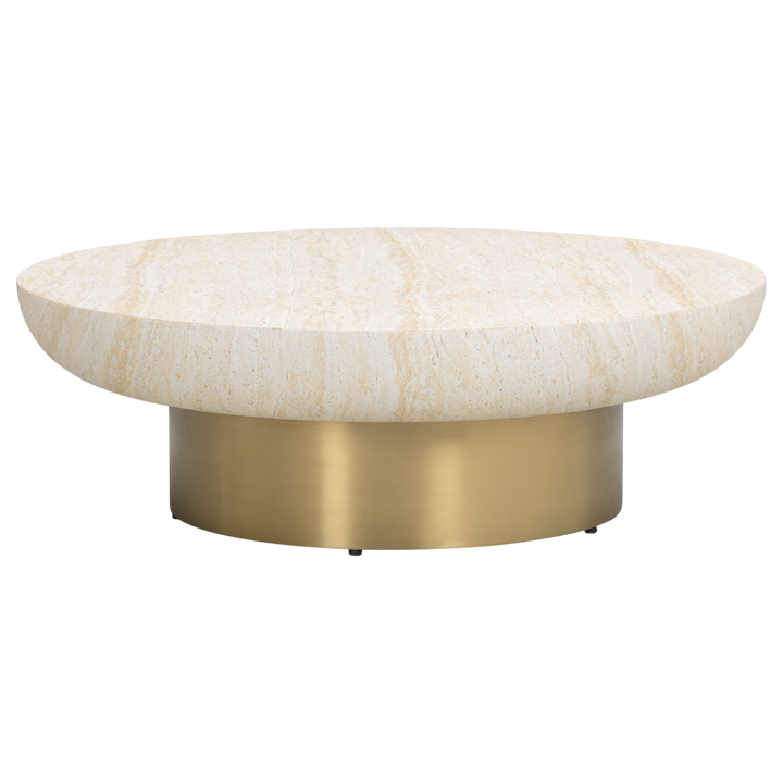 Modern Ferrara coffee table with a sleek wooden top and metal legs, ideal for contemporary living room decor