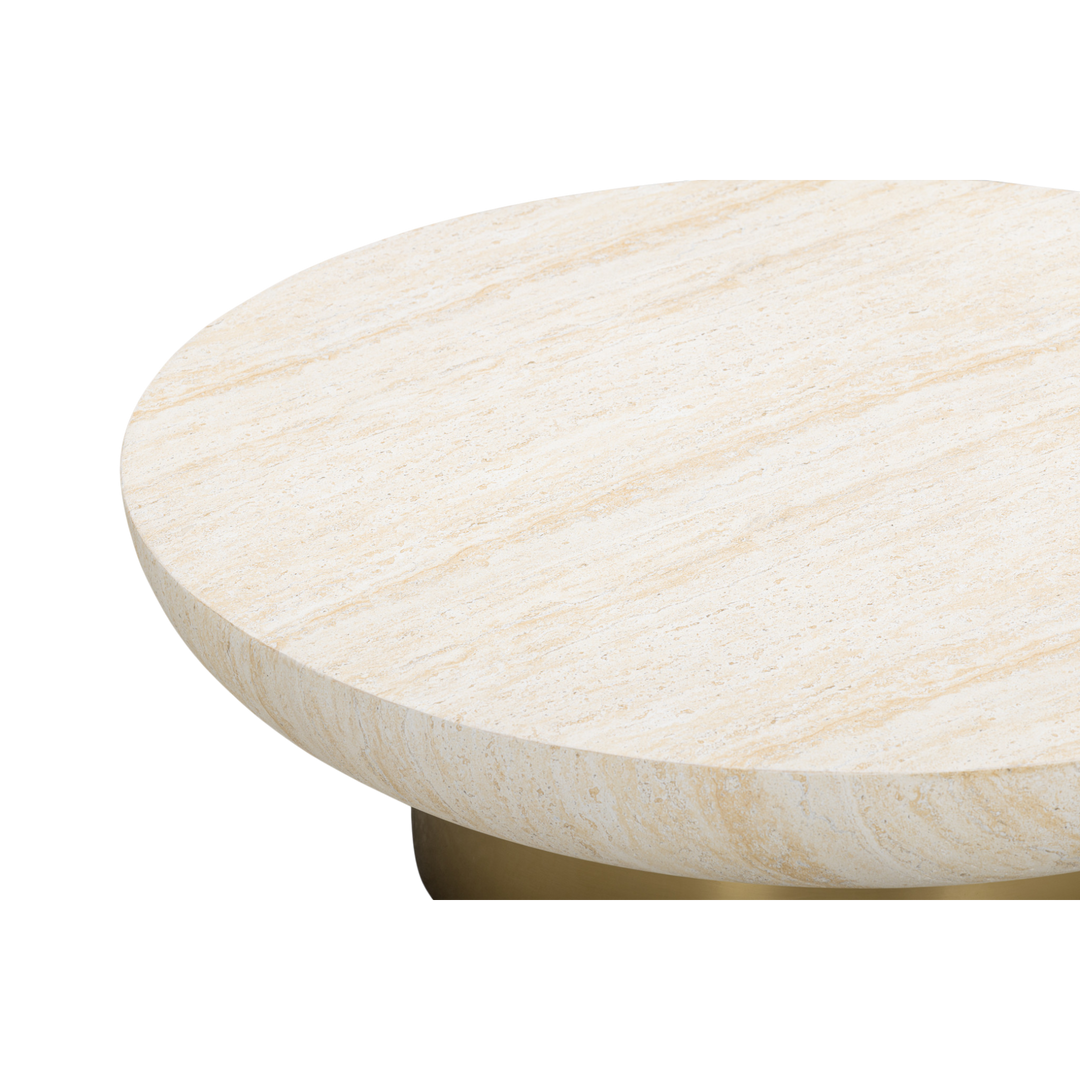 Modern Ferrara coffee table with a sleek wooden top and metal legs, perfect for contemporary living room decor.
