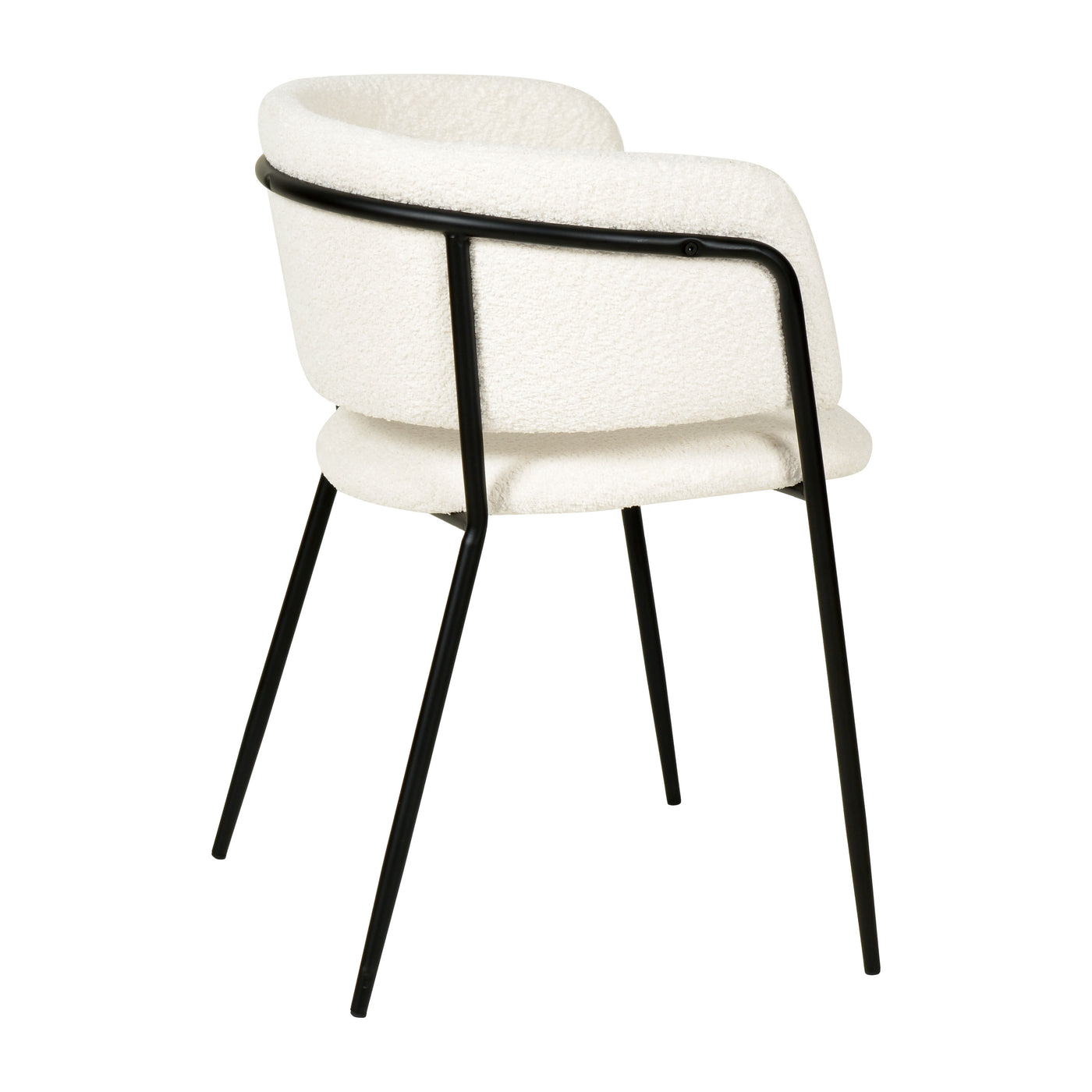 Nell Dining Chair Boucle - Black Frame