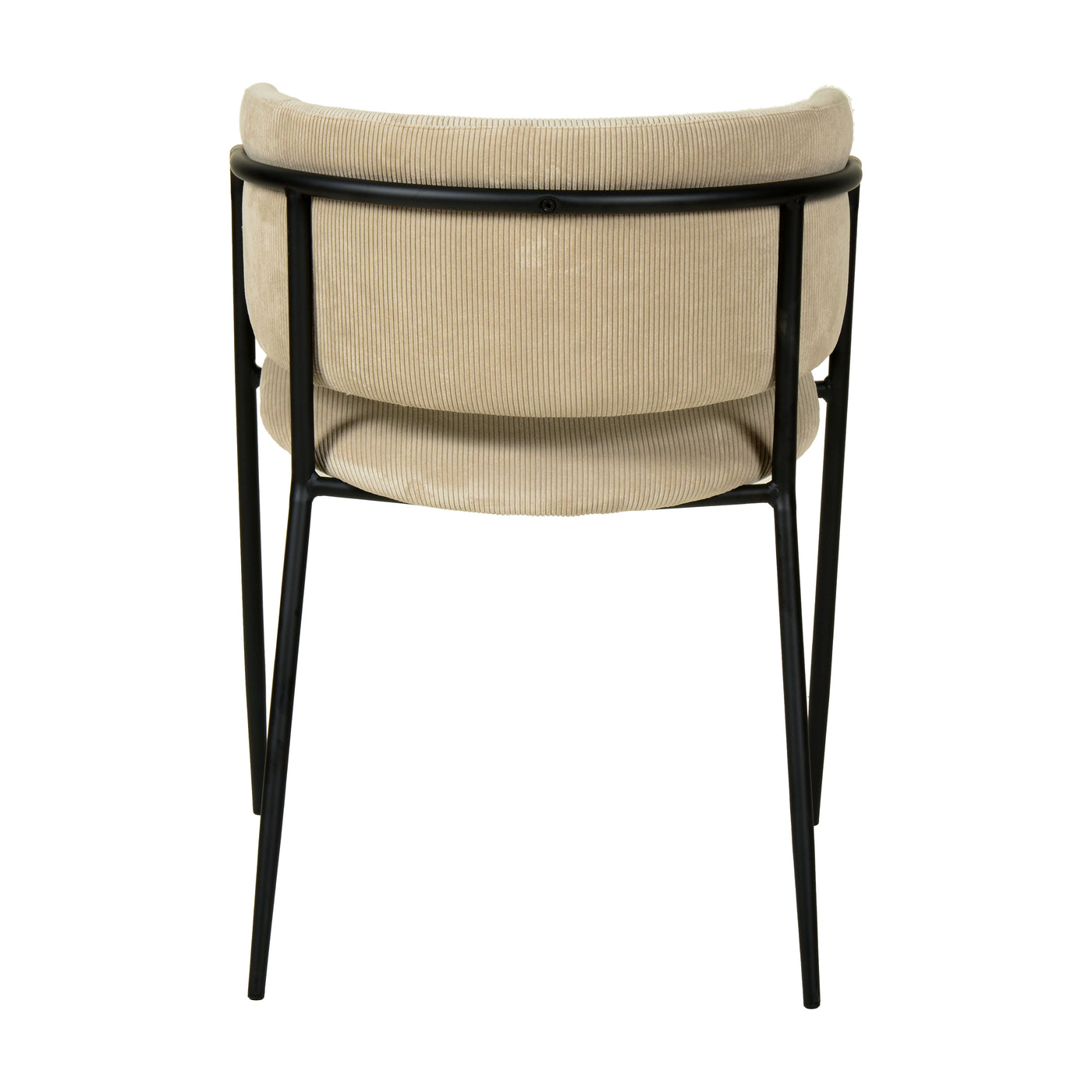 Nell Dining Chair Beige Velvet - Black Frame - Future Classics Furniture