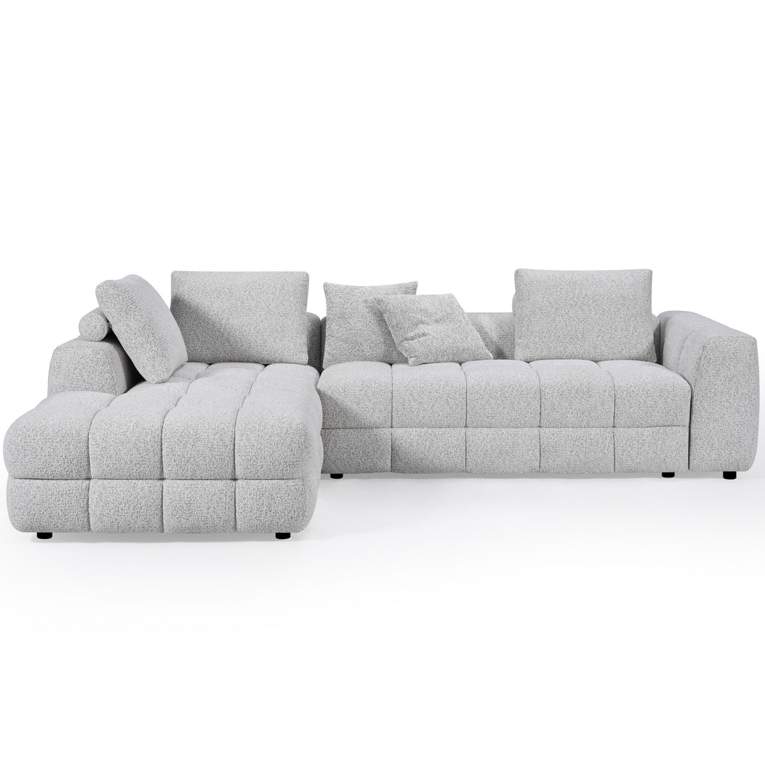 Cuddly Modular Sofa LHF in neutral fabric, showcasing plush cushions and modern design for versatile living room seating.