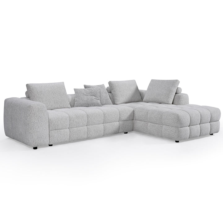 Cuddly Modular Sofa RHF in neutral fabric, showing plush cushions and contemporary design for comfortable living space.