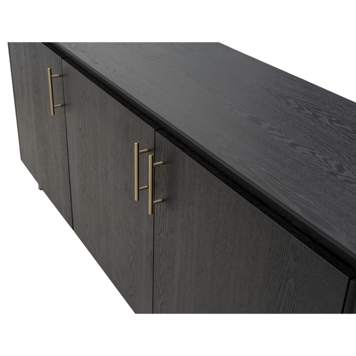 Wooden Mirabella Sideboard buffet with sleek drawers and cabinet doors, featuring modern design and polished finish.