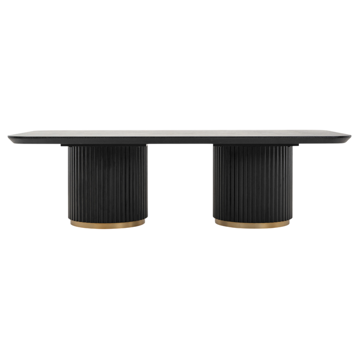 Modern Mirabella coffee table with a sleek wooden top and metal legs, perfect for contemporary living room decor.