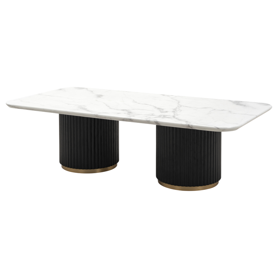 Mariella coffee table with a modern wooden design and sleek rectangular shape, ideal for contemporary living rooms.