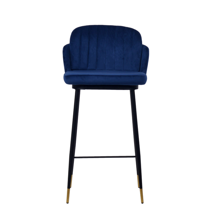 Talulah Bar Stool Navy Velvet - Future Classics Furniture