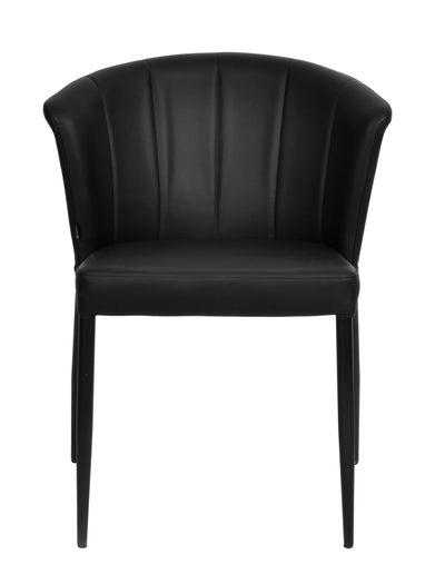 Francois Dining Black Leather Look