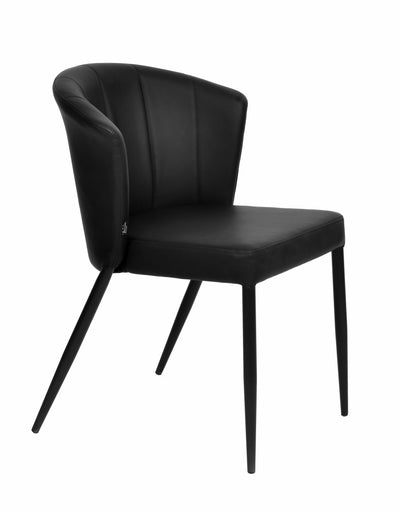 Francois Dining Black Leather Look