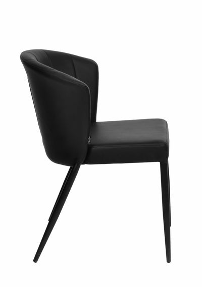 Francois Dining Black Leather Look