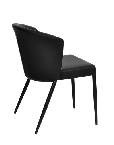 Francois Dining Black Leather Look