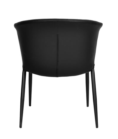 Francois Dining Black Leather Look