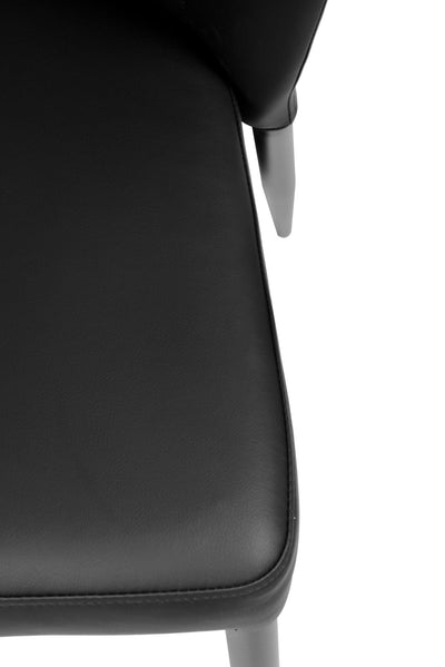 Francois Dining Black Leather Look