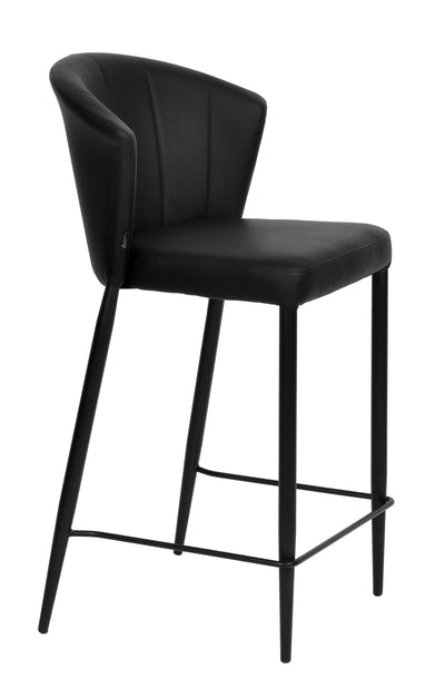 Francois Stool Black Leather Look
