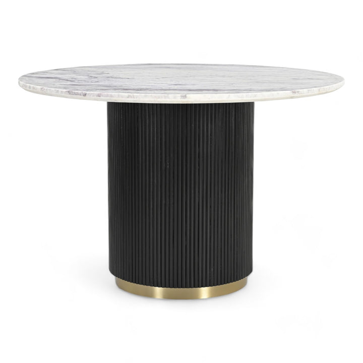 Hamptons Fluted Round Marble Dining Table - 1.2m - Future Classics Furniture