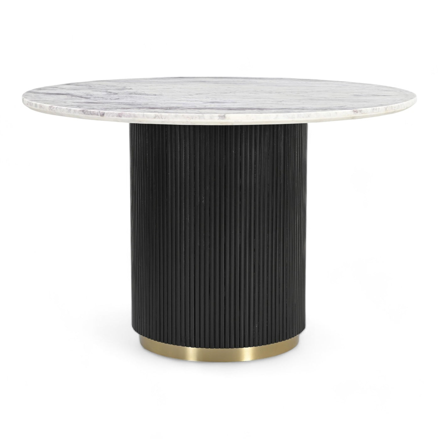 Hamptons Fluted Round Marble Dining Table - 1.2m