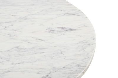 Hamptons Fluted Round Marble Dining Table - 1.2m