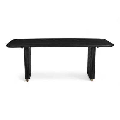 Hamptons Fluted Wooden Rectangle Dining Table - 2m