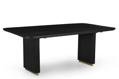 Hamptons Fluted Wooden Rectangle Dining Table - 2m
