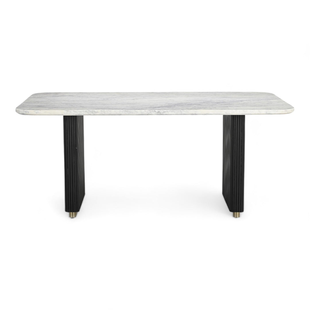 Hamptons Fluted Marble Oval Dining Table - 1.8m - Future Classics Furniture