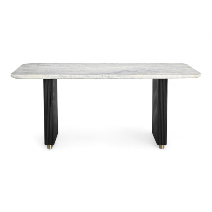 Hamptons Fluted Marble Oval Dining Table - 1.8m - Future Classics Furniture