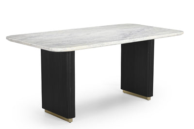 Hamptons Fluted Marble Oval Dining Table - 1.8m