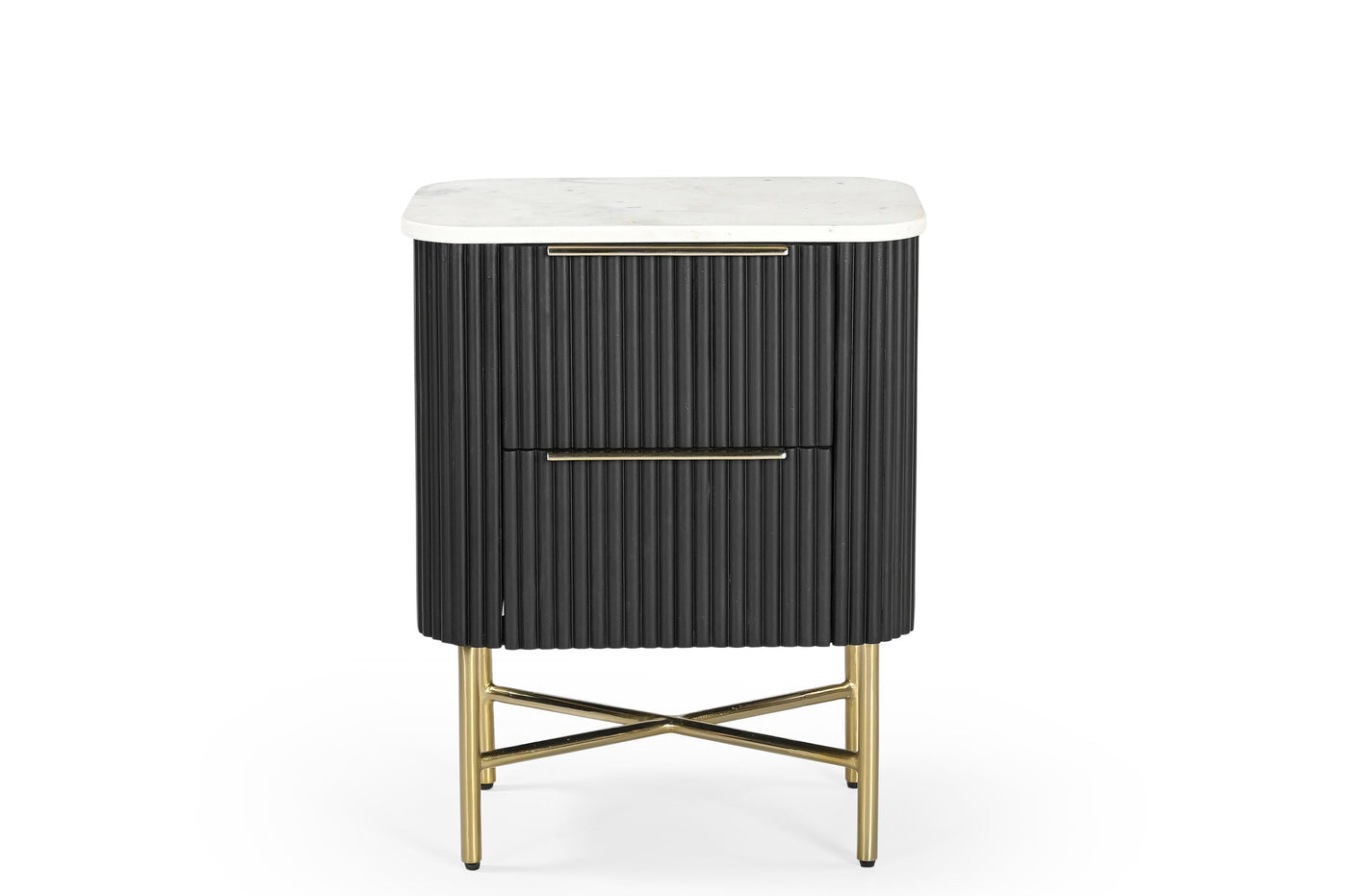 Hamptons Fluted Bedside Table Small
