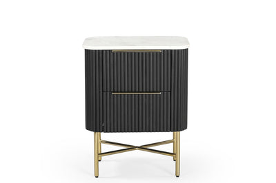 Hamptons Fluted Bedside Table Small