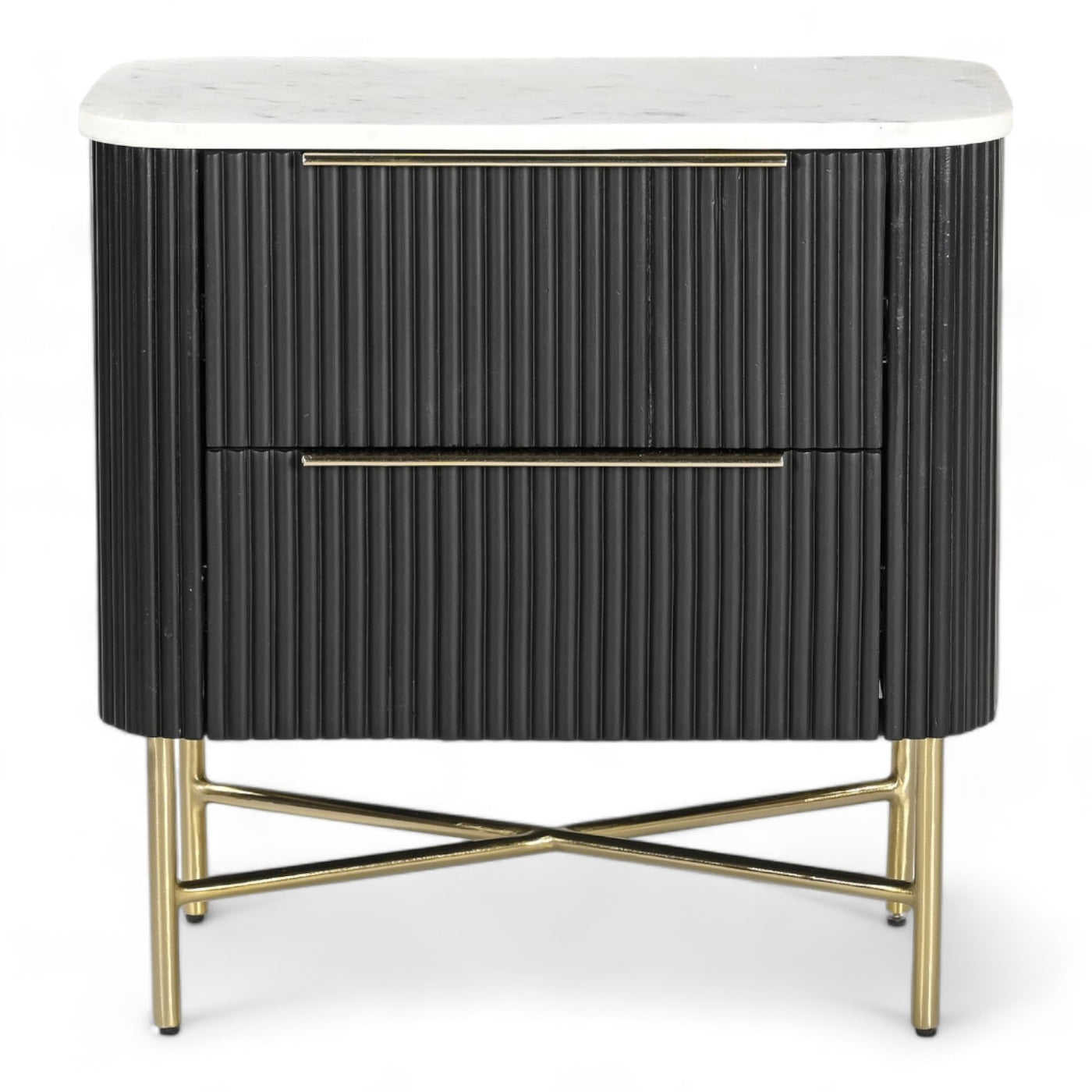 Hamptons Fluted Bedside Table Large