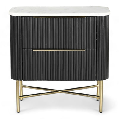 Hamptons Fluted Bedside Table Large