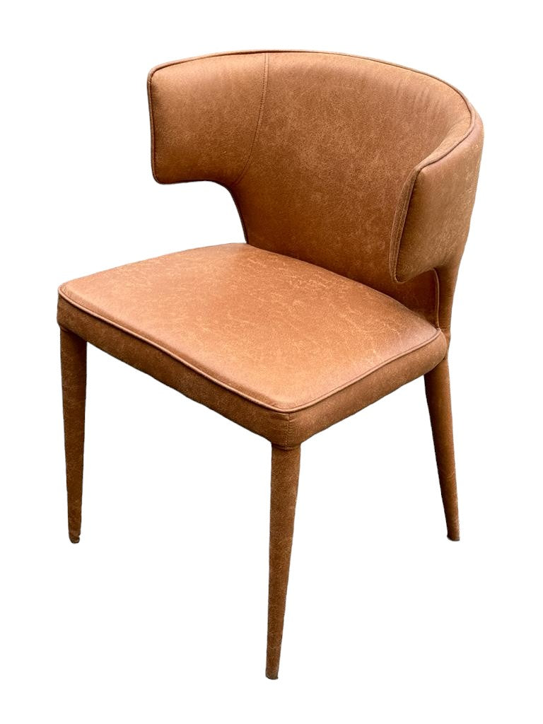 Portofino Dining Chair Tan Leather Look
