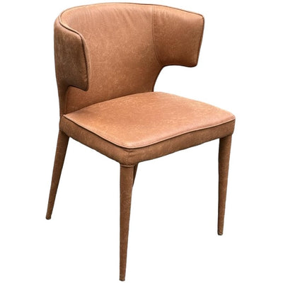 Portofino Dining Chair Tan Leather Look - Future Classics Furniture