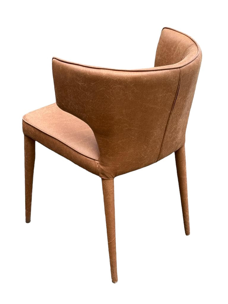 Portofino Dining Chair Tan Leather Look