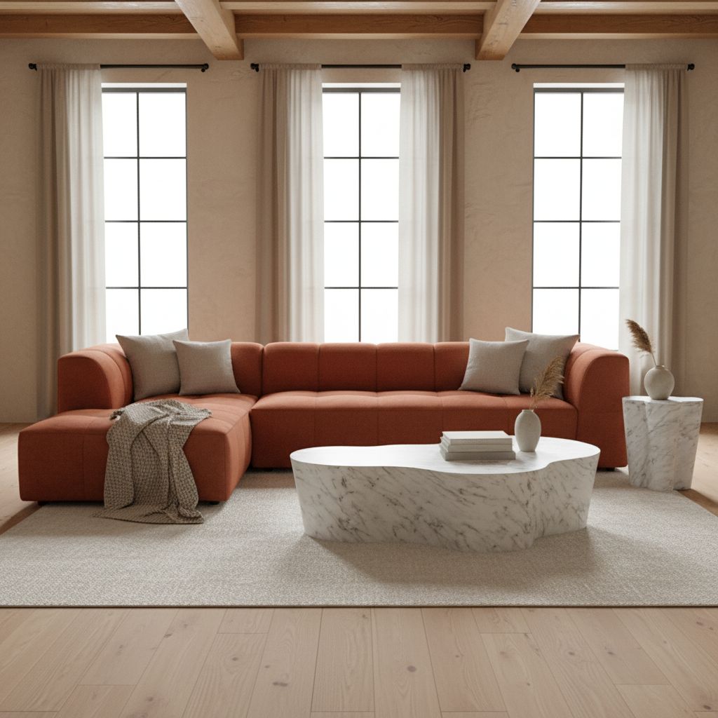 Sorrento Corner Sofa Rust