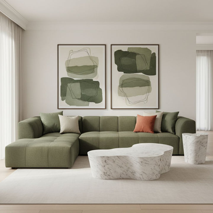Sorrento Corner Sofa Moss Green - Future Classics Furniture