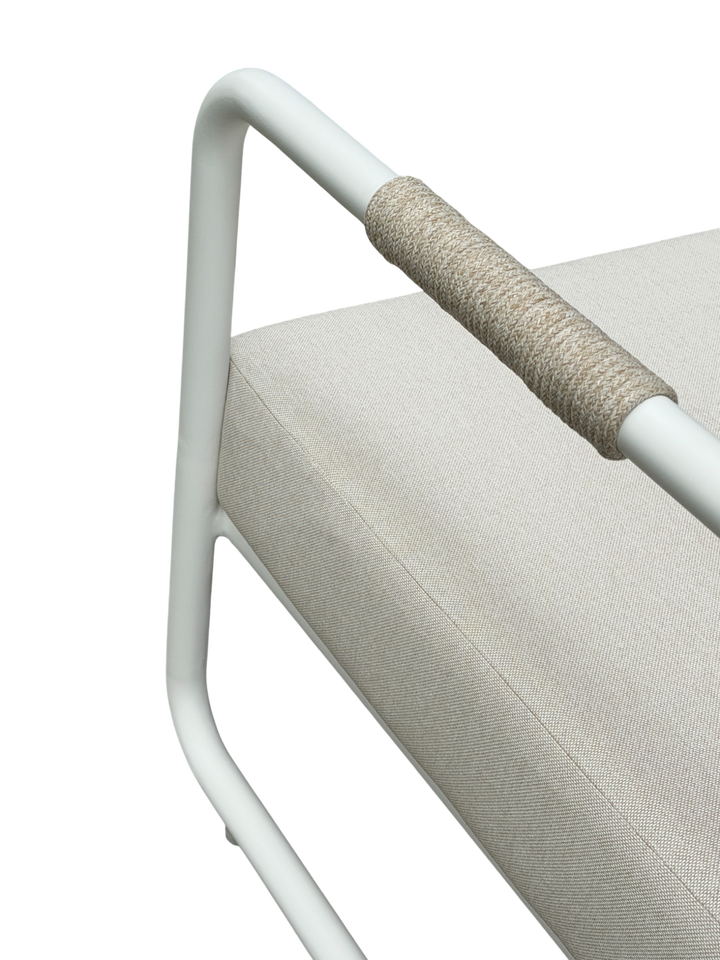 Cream Fiore dining chair with sleek design and cushioned seat, perfect for modern dining rooms.