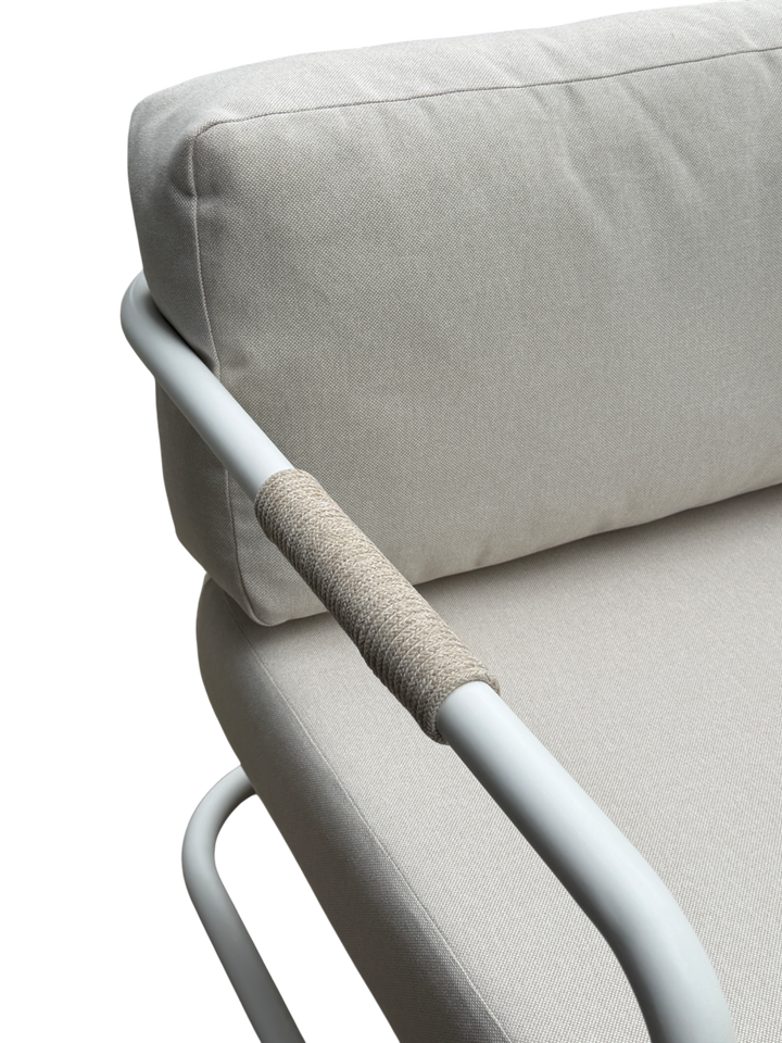 Cream Fiore outdoor arm chair from the occasional chairs collection with a stylish, comfortable design for outdoor seating.