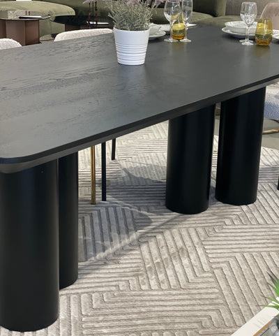 Trio Dining Table Black - 2.4m - Future Classics Furniture