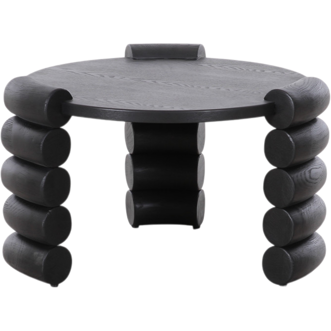 Boho Black Side Table