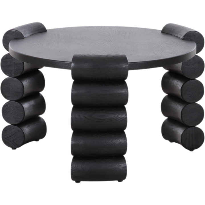 Boho Black Side Table