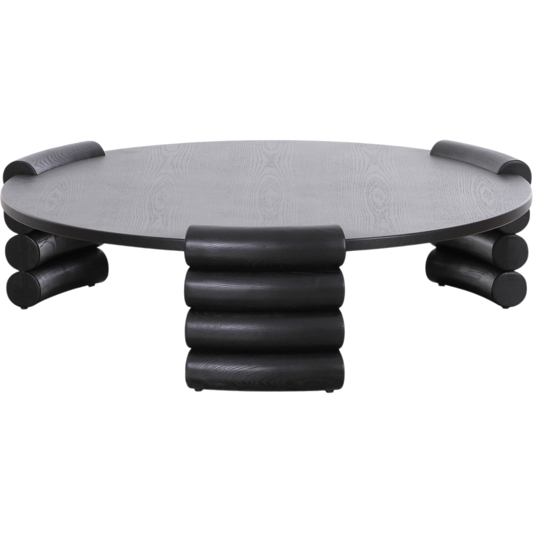 Boho Black Coffee Table