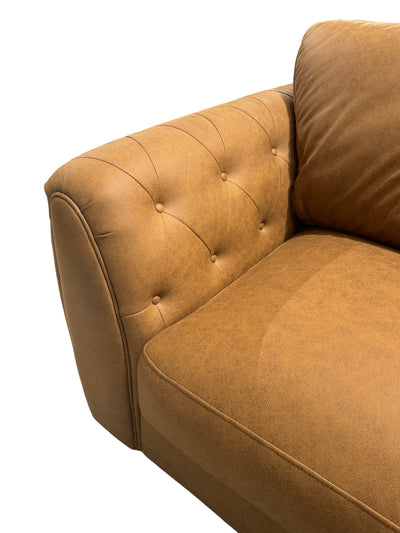 Windsor 3 Seater Sofa Tan Leather Look - Future Classics Furniture