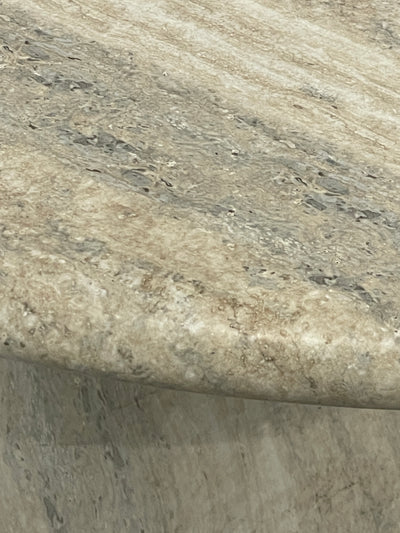 Aqua Oval Dining Table Travertine
