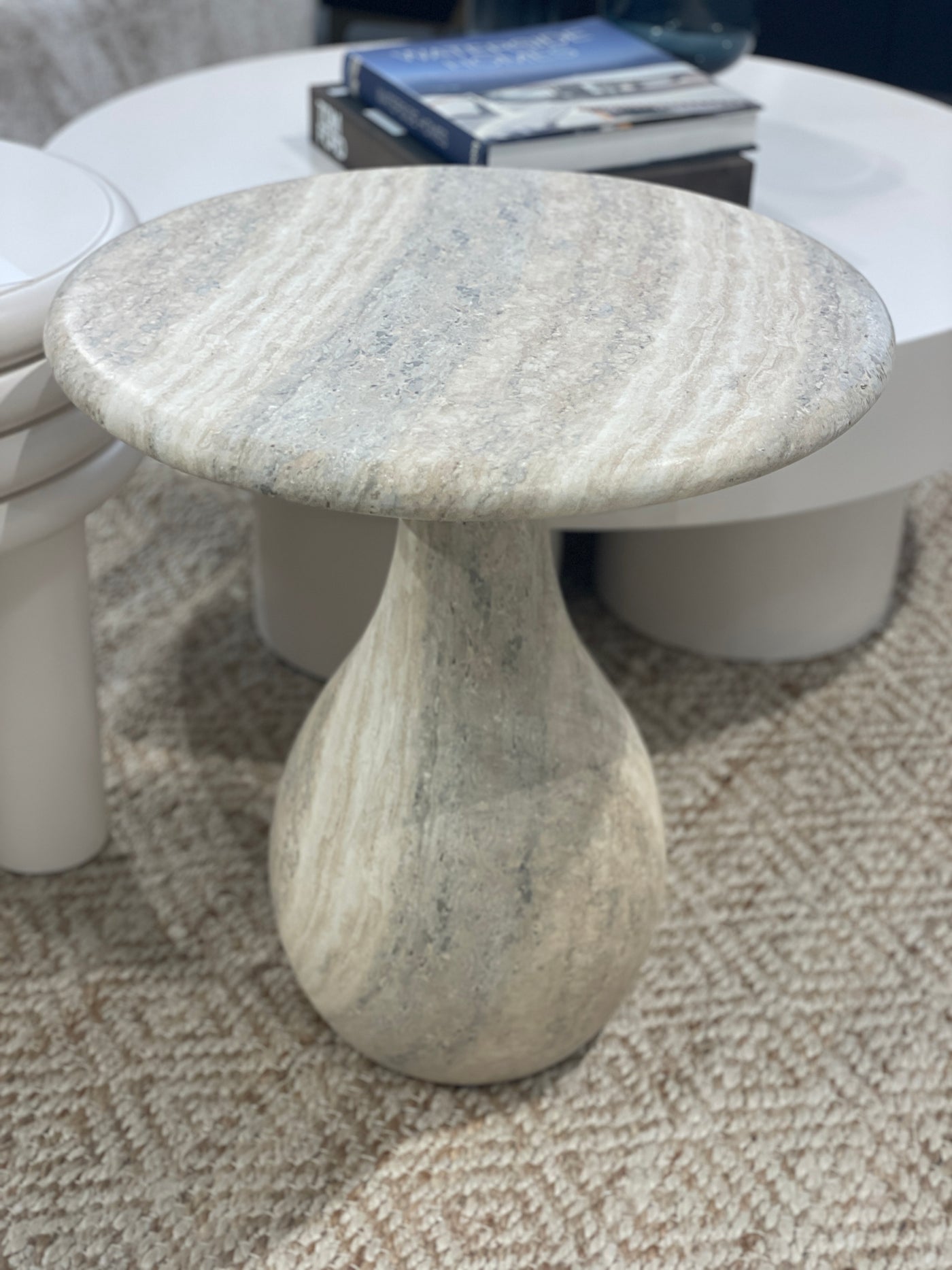 Aqua Side Table Travertine - Future Classics Furniture