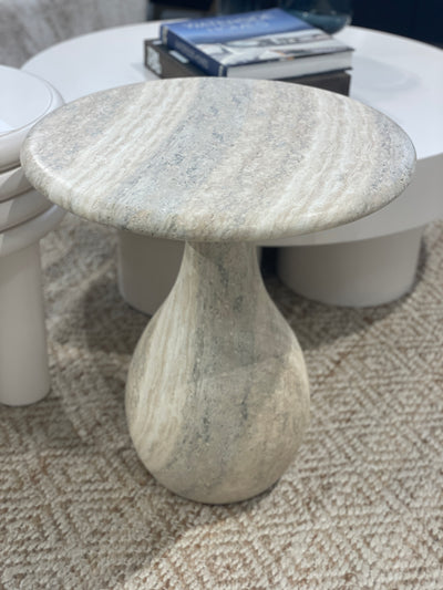 Aqua Side Table Travertine