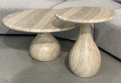 Aqua Side Table Travertine