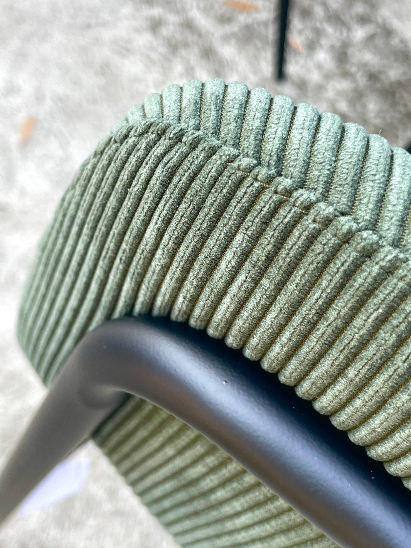 Nell Dining Chair Green Velvet - Black Frame