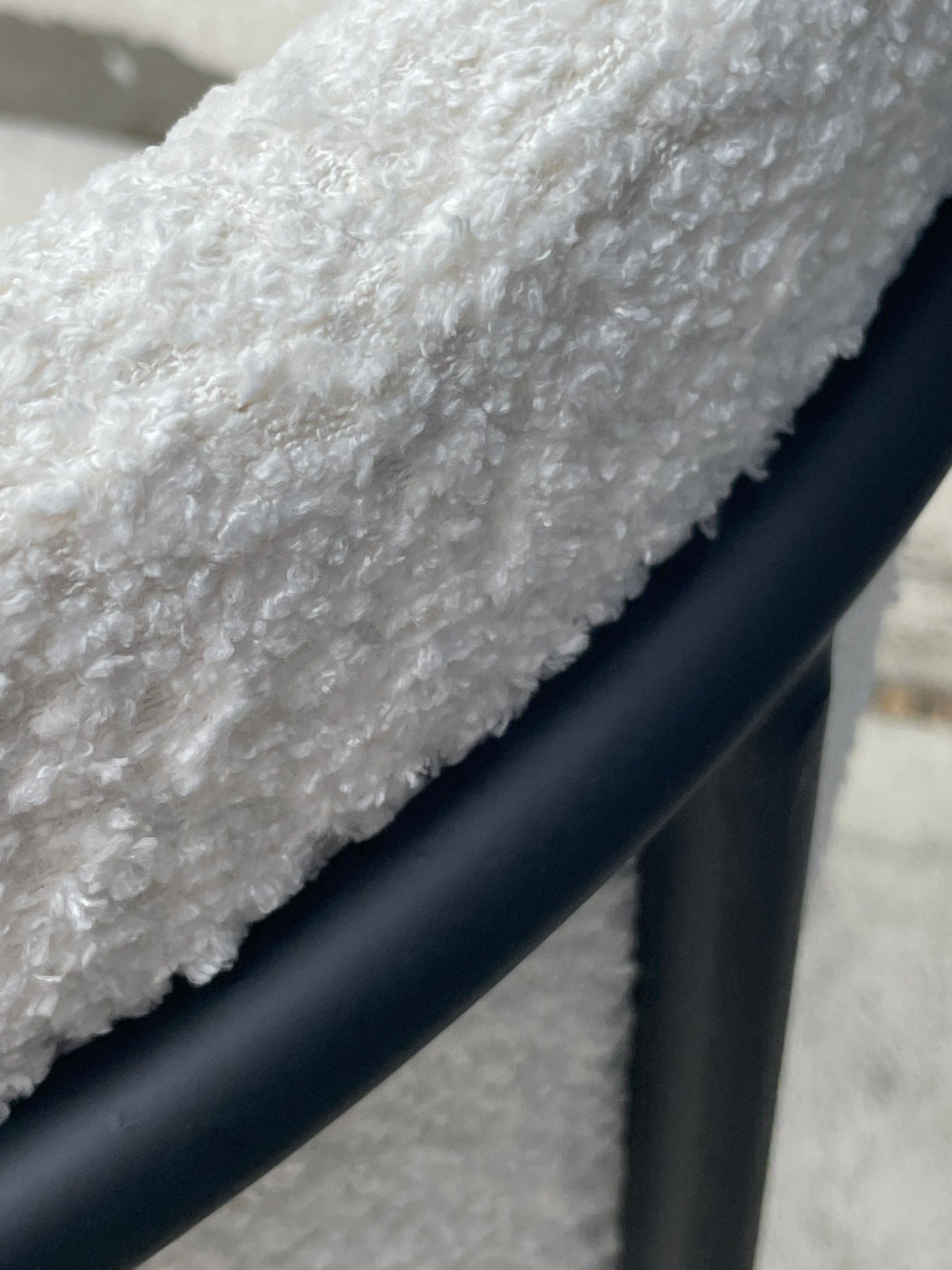 Nell Dining Chair Boucle - Black Frame